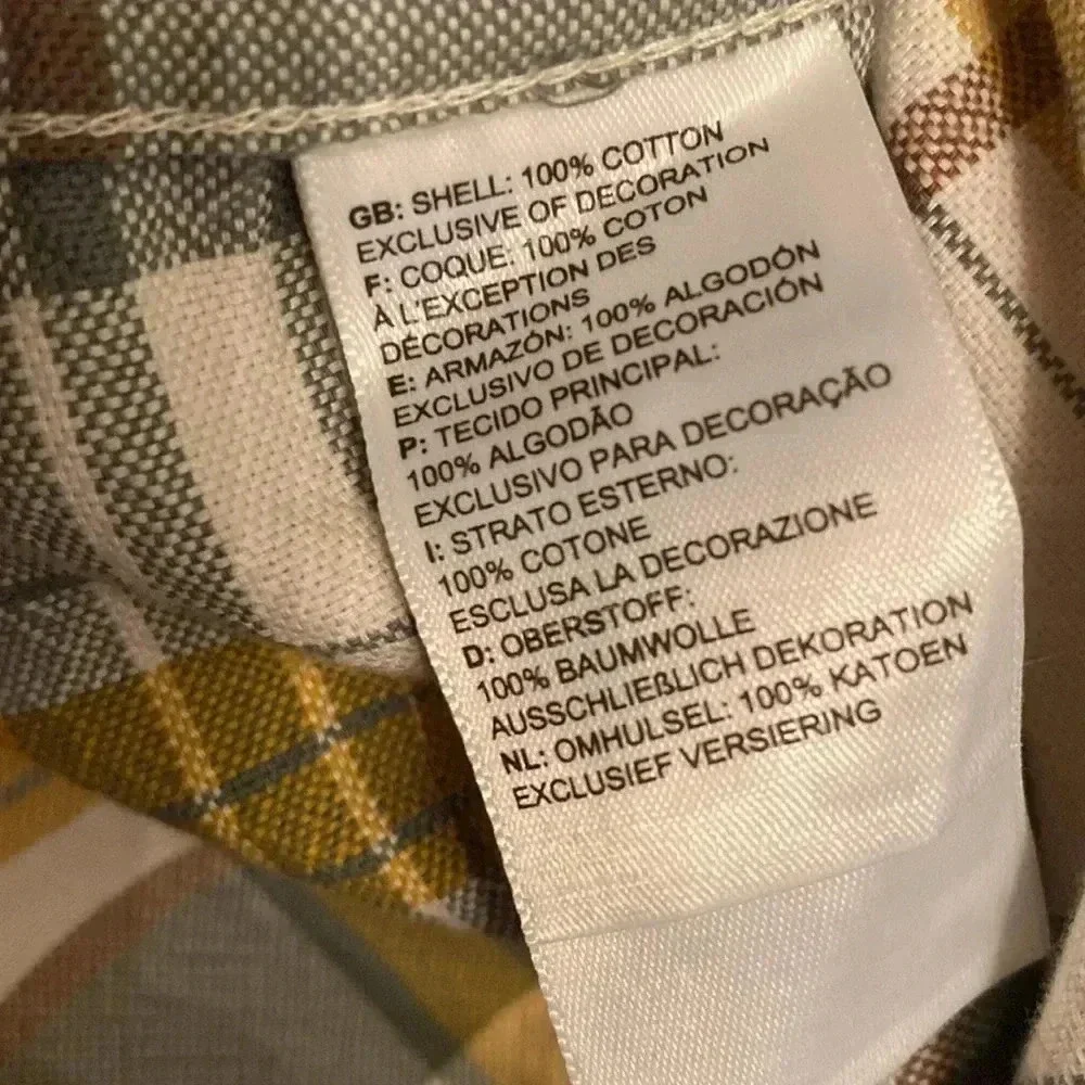 The North Face men’s medium 100% cotton plaid button up - like new condtion